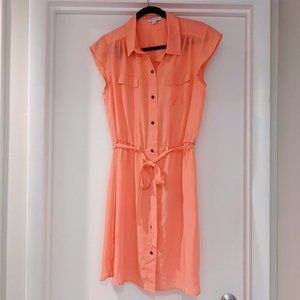 NWOT Salmon Banana Republic Shirtdress, Size 10